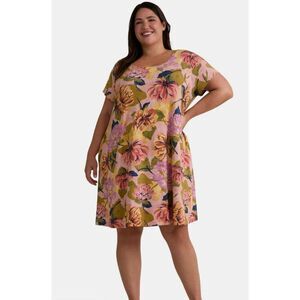 Terra & Sky Women’s Plus Size Swing Dress with Short Sleeves Size 2X